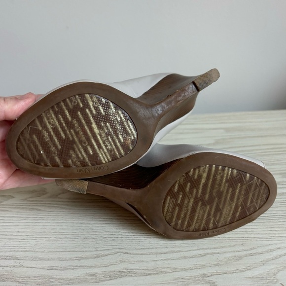 Calvin Klein Callie Wedge Peep Toe • size 6.5 - Picture 5 of 11